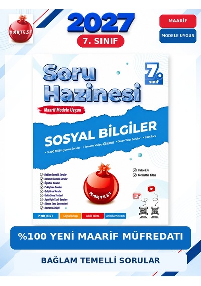 Soru Hazinesi 2027 7.sınıf Sosyal Bilgiler %100 Maarif Model Bağlam Temelli Soru Hazinesi