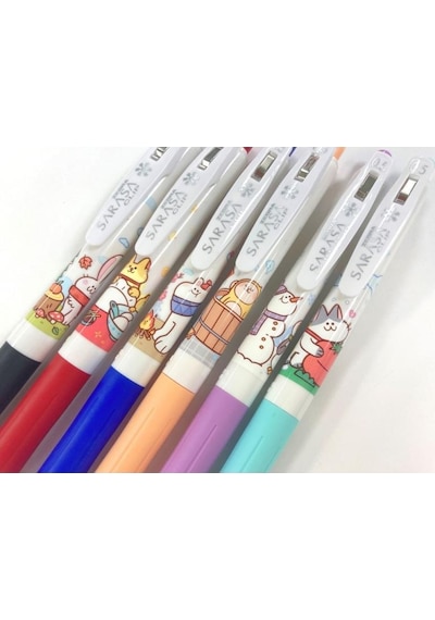 Zebra Sarasa Limited Edition 0.5mm Winter Animals 5'li Jel Kalem / Jj15-zwa-5c Çok Renkli