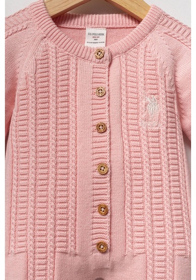 U.S. Polo Assn. U.s. Polo Assn Kız Bebek Pembe Tulum Usb2784-c-v1 Pembe