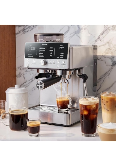 Latteprimo Barista Tipi Çekirdek Öğütücülü Espresso Makinesi, 20 Sıcak Ve Soğuk İçecek Çok Renkli