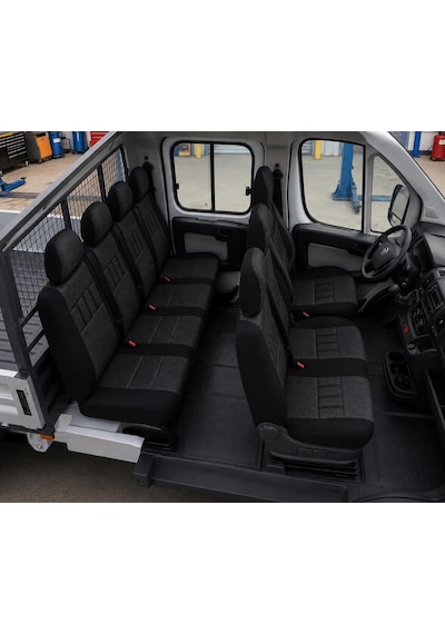 İveco 72 150 Çift Kabin Kamyonet 6+1 Koltuk Kılıfı SİYAH
