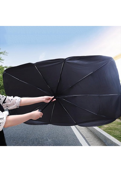 Araç İçi Ön Cam Güneşliği, Katlanabilir Şemsiye Şeklinde Otomobil Ön Cam Güneşliği,%99 Etkin Koruma, Otomobil, Suv, 140 X 79 Cm Diğer