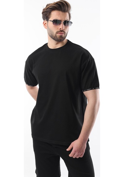 Madmext Siyah Basic Erkek Şort T-shirt Takımı E7307 Siyah