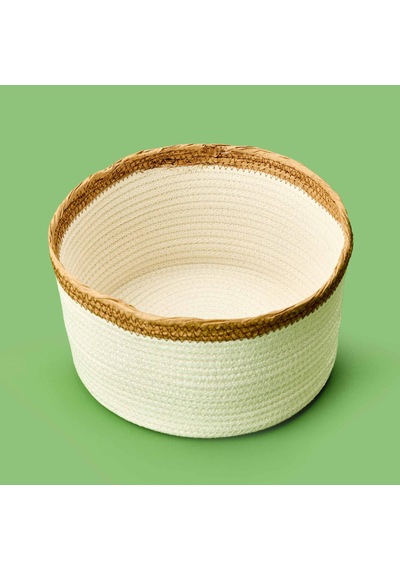 Living Boho Style Sepet - Beyaz / Bej - 22x11 Cm Çok Renkli