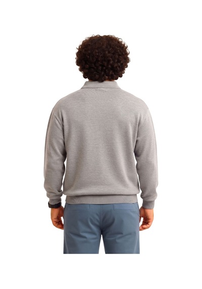 Erkek Büyük Beden 122 Kilo - 158 Kilo Arası İçin Uygun Geniş Kalıp Polo Yaka Selanik Sweat Gri Erkek Büyük Beden 122 Kilo - 158 Kilo Arası İçin Uygun Geniş Kalıp Polo Yaka Selanik Sweat Gri