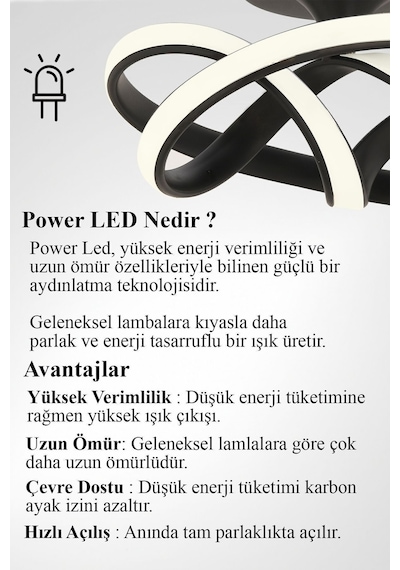 Vino Riserva Model Siyah Renk Metal Salon Mutfak Oturma Yatak Odası Modern Led Plafonyer Avize Gold