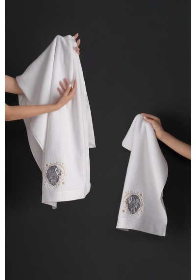 Varol %100 Microcotton Üst Kalite Havlu Seti Burç Nakışlı Aslan-standart Aslan Diğer