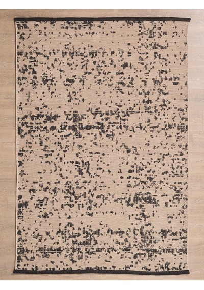 Bohem Tarz Geometrik Desenli Pamuk Taban Bej Renk Şönil Kilim
