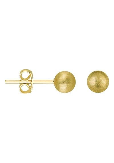 Goldkupe 14 Ayar 5 Mm Simli Altın Top Küpe 0,86-6535