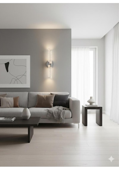 Bh Bubblelight Dubble Şik Ve Zarif Modern Led Duvar Aplik Gümüş Elektrikli Gümüş