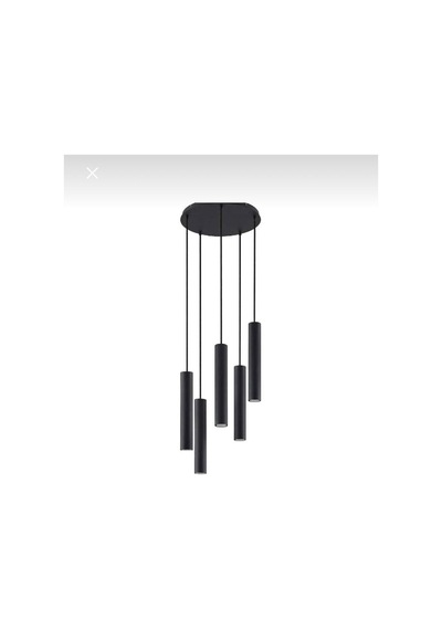 Dekoratif 5 Li Oturma-giyinme Odası Metal Sarkıt 23 Cm Texture Siyah-beyaz Günışığı Ampullü