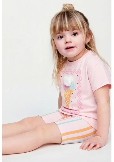 Poala Kids Ice Cream Kız Takım Çok Renkli