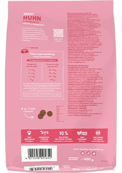 Sanabelle Life Tavuklu Ve Yaban Mersinli Yetişkin Kuru Kedi Maması 400 Gr