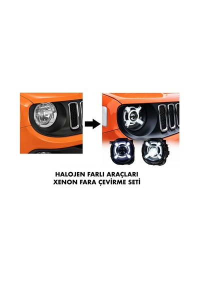 Jeep - Ön Far Seti Angel Modifiye Renegade 2014