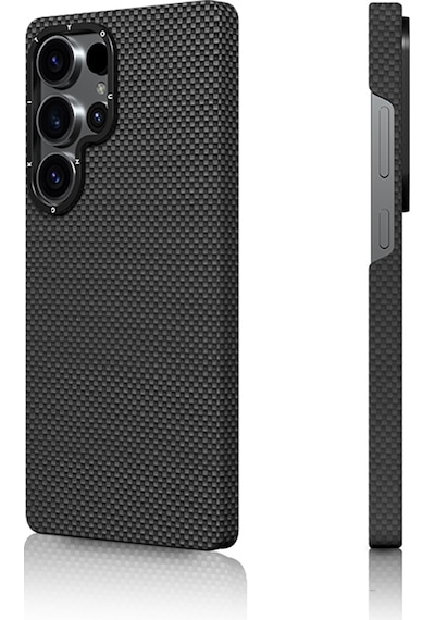 Galaxy S25 Ultra Kılıf Magsafe Uyumlu Aramid Fiber Youngkit 1500d Kevlar Extreme Wing Kapak Siyah