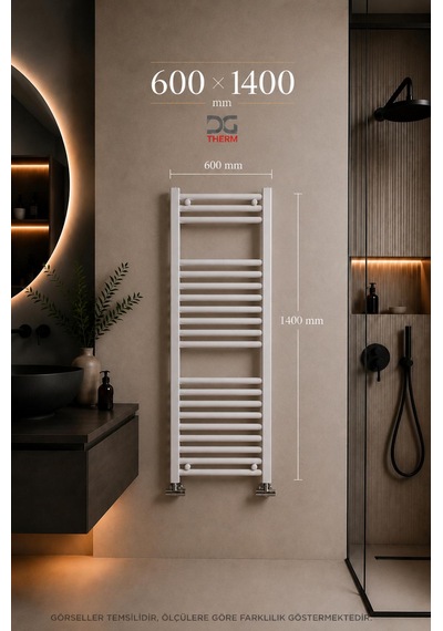 600x1400 Beyaz Havlupan 20 Borulu Banyo Havlupanı