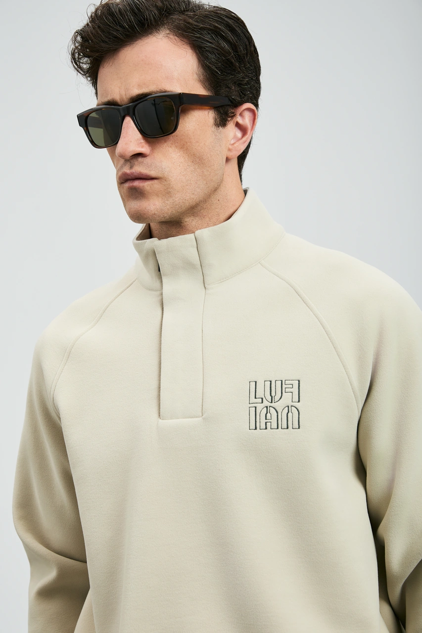 Lufian Hazel Erkek Sweatshirt Ekru Ekru 112030190100520 Ekru