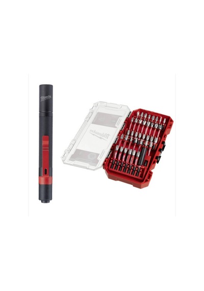 Milwaukee 39 Parça Bits Uç Seti + Led Fener