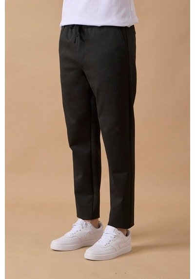 Braccas Erkek Slim Fit Orta Bel Siyah Pantolon Siyah