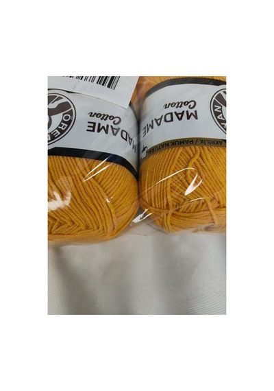 Madame Cotton Koyu Sarı El Örgü İpi 2 Adet - Amigurumi İpi - Renk: 139