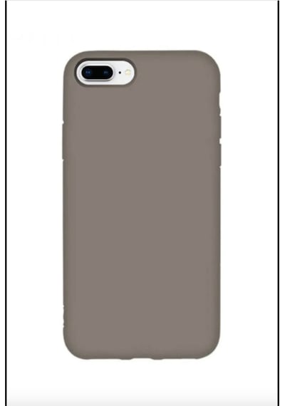İphone 7 Plus / 8 Plus Uyumlu Lansman Kılıf İç Kısmı Kadife Silikon Telefon Kılıfı Kahve