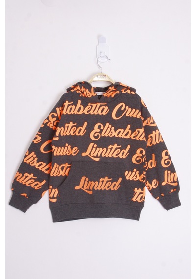 Toontoy Kız Çocuk Limited Baskılı Sweatshirt Antrasit Melanj