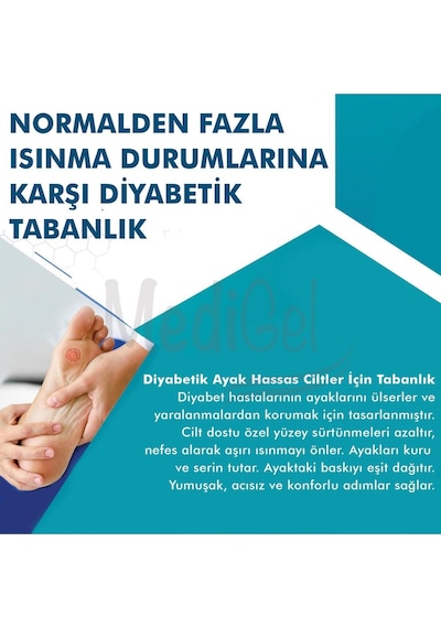 Mg16 - Dıyabet Ayaklar Için Sürtünme , Şeker Hastaları Için Yumuşak Hafızalı Iç Tabanlık 40 - 41