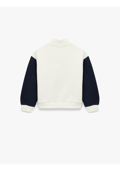 Koton Yarım Fermuarlı Baskılı Uzun Kollu Dik Yaka Sweatshirt Ekru 6wkg10087ak Ekru Koton Yarım Fermuarlı Baskılı Uzun Kollu Dik Yaka Sweatshirt Ekru 6wkg10087ak Ekru