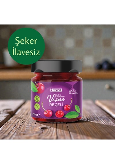 Şeker İlavesiz %65 Vişneli Reçel 275 G