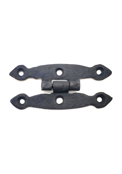 Antika Tarz Dekoratif Pirinç Dar Menteşe - 75x39 Mm, Oksit