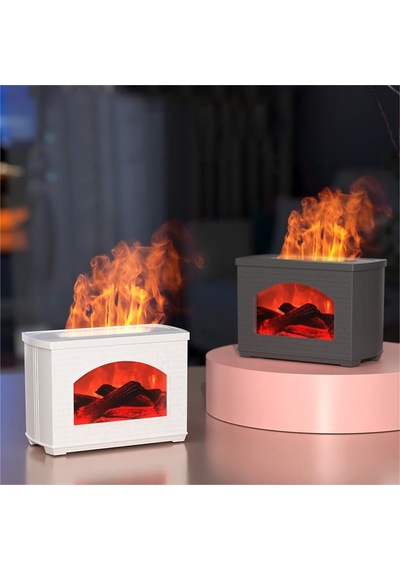 Çeşithane Alev Efektli Aroma Difüzör Led Işıklı Ultrasonik Hava Nemlendirici