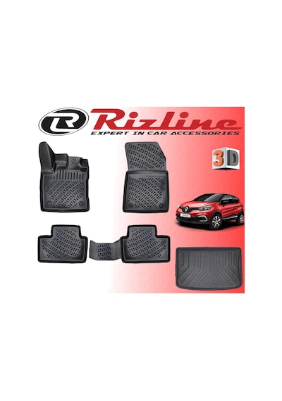 Captur 3D Paspas + Üst Bagaj Havuzu 2021 Sonrası Rizline N11.28398