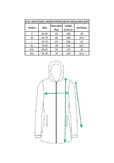 Escetic Siyah Çıkarılabilir Kapüşonlu 2 Cepli Su Ve Rüzgar Geçirmez Kadın Softshell Mont 6331-3512-siyah Siyah