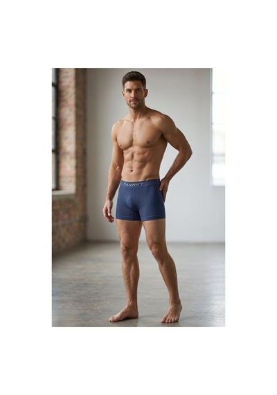 Womanandkids Night Lacivert Erkek Trend Nefes Alan Relaxed Boxer