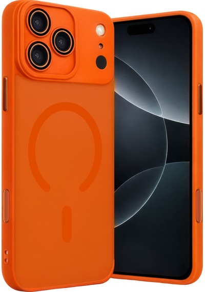 Apple Apple iPhone 17 Pro Max İçin Uyumlu Kılıf Lensli Buzlu Tasarım Sararmaz Magsafe Kılıf