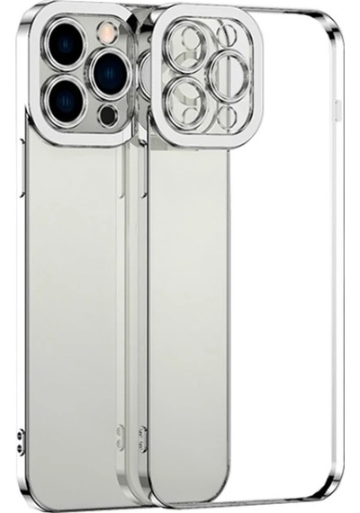 Ally Fashion Series İphone 12 Pro Max Kılıf Renkli Kenar Lazer Çerçeveli Silikon Kılıf- 5775 Çok Renkli