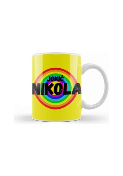Nikola Jokić Basketball Gifts Vintage Retro Rainbow Quotes For Boys And Dad Kupa Bardak Porselen Karışık