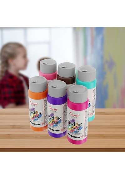 Lexroo Tamamlayıcı Renkler Akrilik Boya 6'lı Set 6x60ml