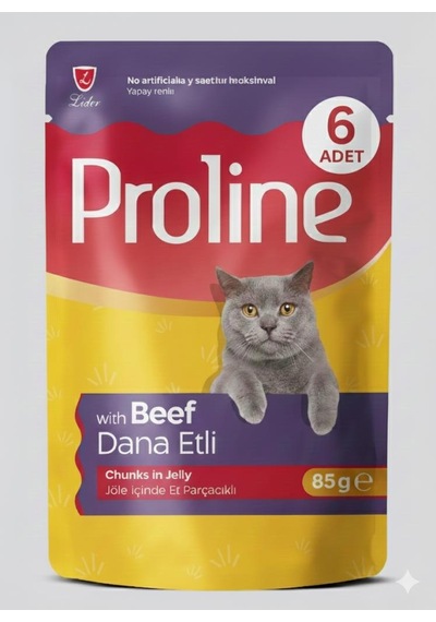 Proline Pouch Dana Etli Yaş Kedi Maması 6 X 85gr