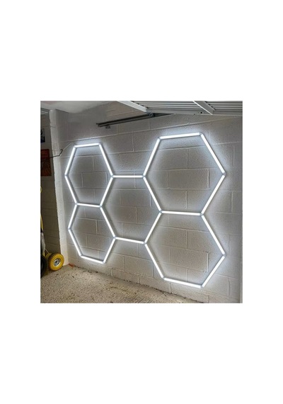 Ct-9082 Anzer Led Lineer Hexagon Altıgen Showroom Lambası Armatür Beyaz Işık 360