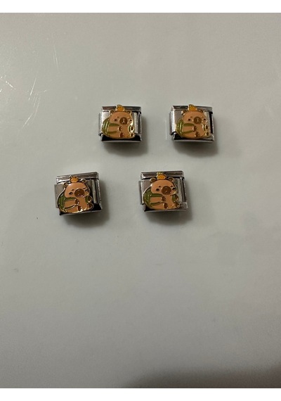 Capybara Çantalı İtalyan Bileklik Charmı - Sadece Charm Gönderilir Kahverengi