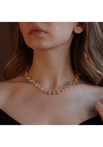 Tffny Model Gold Kaplama Gümüş Kolye Gümüş