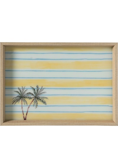 Mudo Home Palmıes Dekoratif Tepsi 31x42 Cm Çok Renkli
