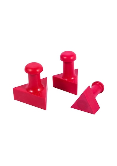 Mühür Kauçuk Alaşım Kırmızı Kaşe Üçgen 35x35