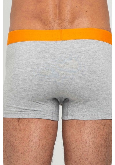 U.S. Polo Assn. Erkek Gri Melanj Tekli Boxer 80603