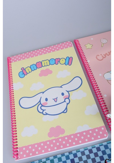 Sweet Bow Collection Lisanslı Cinnamoroll Stickerlı 2 Adet A4 Defter,çıtçıt Dosya,uçlu Kalem Seti Diğer