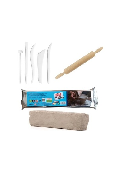 Kil Hamuru Set-1. Seramik Hamuru Başlangıç Seti. Ebeşuar. Merdane Kil Hamuru Set-1. Seramik Hamuru Başlangıç Seti. Ebeşuar. Merdane