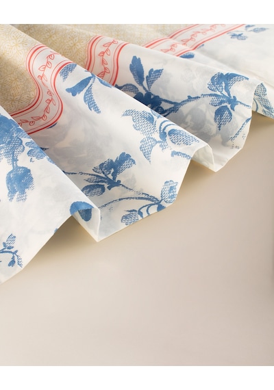 Madame Coco Laurette Tek Kullanımlık Masa Örtüsü - İndigo/bej - 150x200 Cm Çok Renkli