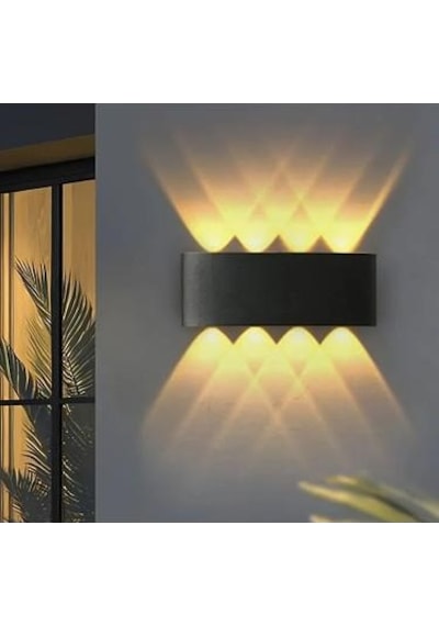 15w Kapri Led Aplik Dış Mekan Amber Siyah