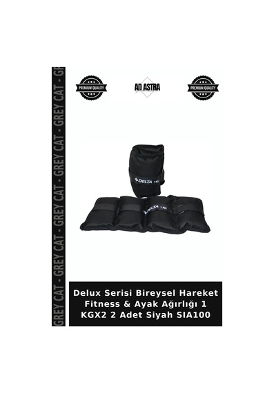 Delux Serisi Bireysel Hareket Fitness & Ayak Ağırlığı 1 Kgx2 2 Adet Siyah Sıa100